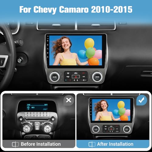 Junsun 5G WiFi 2G RAM 64G ROM Car Radio Stereo for Chevrolet Chevy Camaro 2010 2011 2012 2013 2014 2015, Biult in Wireless CarPlay Android Auto BT 5.0 GPS Navigation DSP SWC with 1080P Backup Camera - Image 2