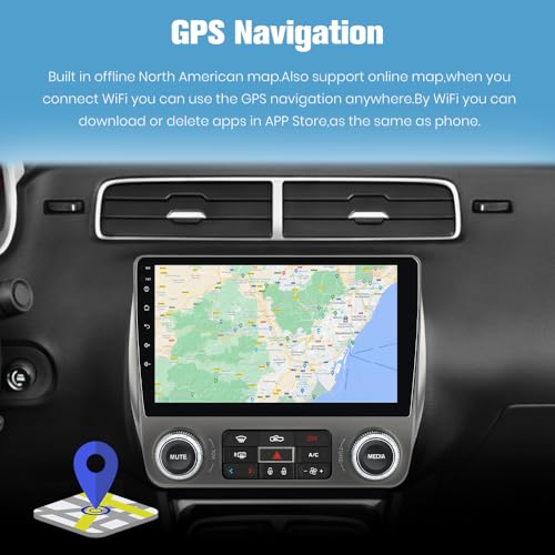 Junsun 5G WiFi 2G RAM 64G ROM Car Radio Stereo for Chevrolet Chevy Camaro 2010 2011 2012 2013 2014 2015, Biult in Wireless CarPlay Android Auto BT 5.0 GPS Navigation DSP SWC with 1080P Backup Camera - Image 5