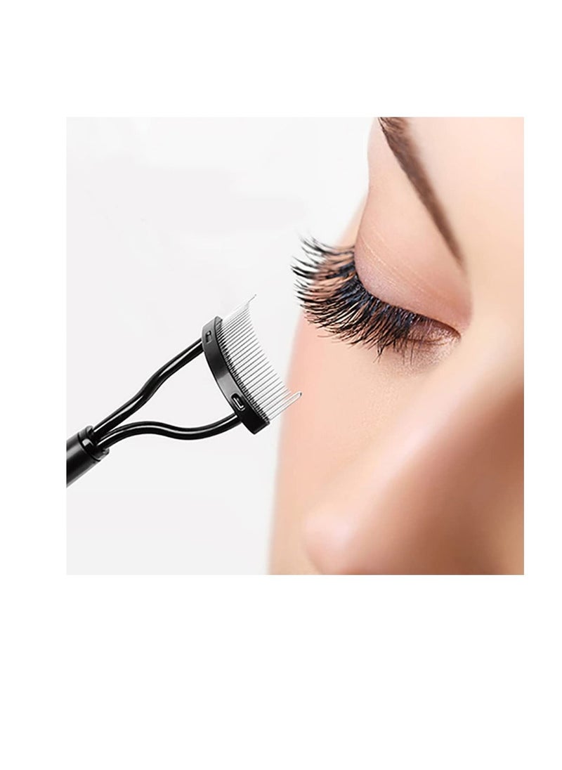 BELLSBERRY - Eyelash Comb Eyelashes Separator Curler Eyelash Lash Comb Mascara Applicator with Cover - Image 1
