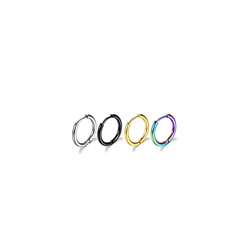 Vishoca Surgical Stainless Steel Hoop Earrings 8mm/10mm/12mm Small Huggie Hoop Earrings for Women and Men - Image 3