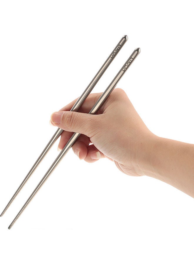 NIBEMINENT 4-Piece Titanium Tableware Camping Fork Spoon Cutter Chopsticks Ultra Light Outdoor Cutlery Set 25.0x7.0x2.0cm - Image 3