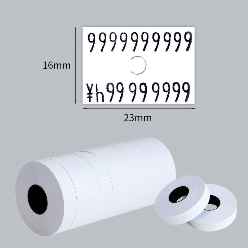 ICSTM Double Line Price Label Paper for MX-6600 Price Gun Labeller,Pricemarker Labels for MX-6602/G6600/YH-689/CN-6600EOS,10 Rolls 5000 pcs (White) - Image 5
