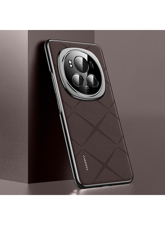 S-TOP Case For Honor Magic6 Pro Plain Leather PC Phone Case - Image 1
