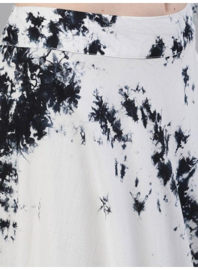 أيه كيه إس طقم ليجها تشولي أبيض مصبوغ بالربط مع دوباتا - Image 3