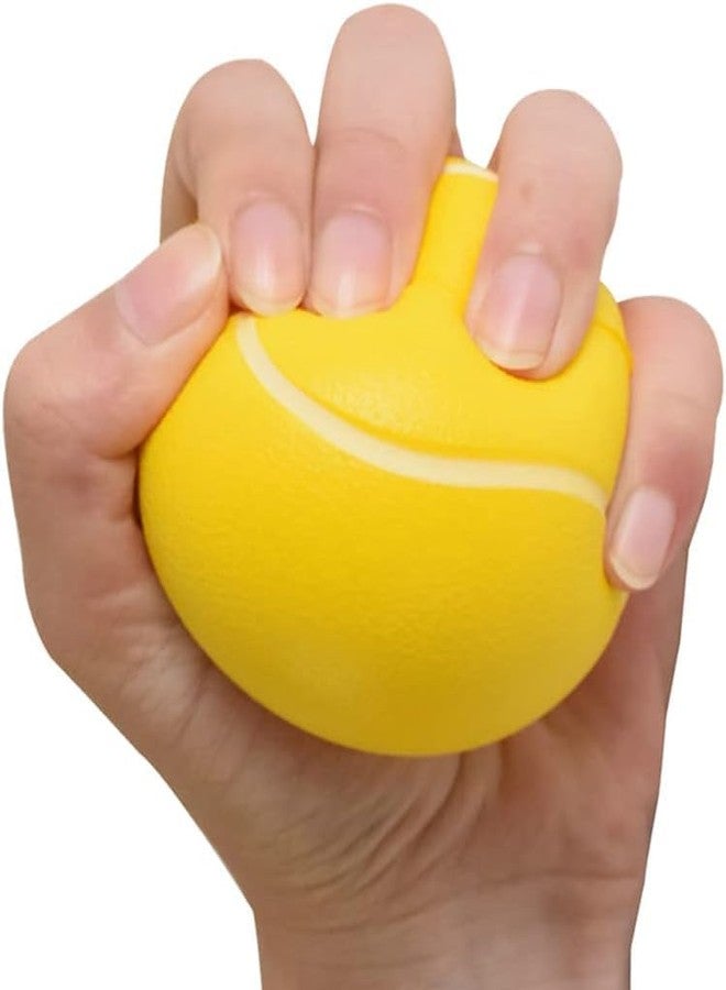 WinldMonmo Hand Exercise Stress Relief Ball, Yellow Tennis Ball, Soft Squeeze Ball for Resistance Training, Anxiety Relief for Teens & Adults - Image 4