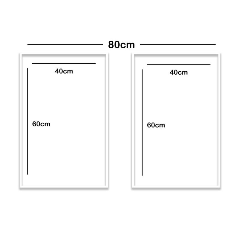 Marktna A double canvas painting with a modern design, total size 80 x 60 cm - Image 3