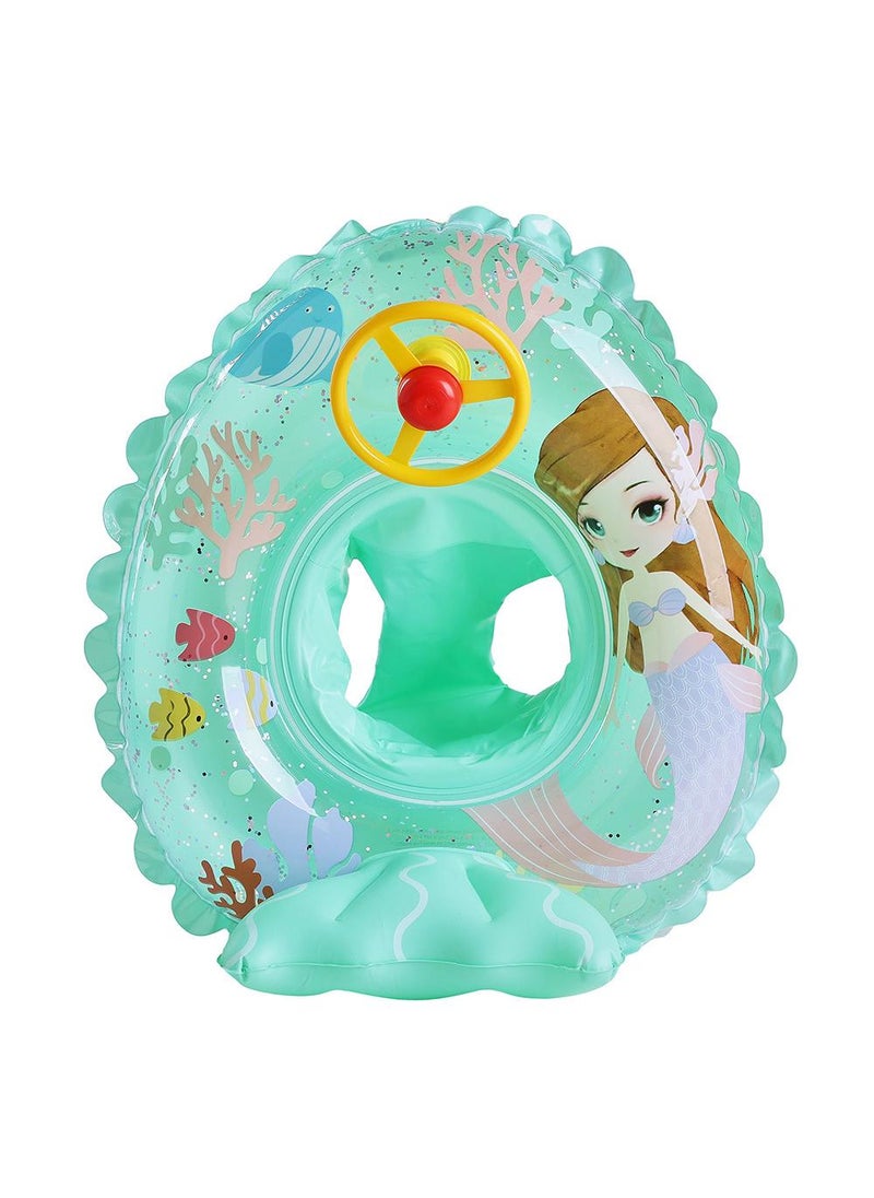 Y&D Baby Swimming Float Ring with Seat, Inflatable Children Waist Float Ring, Baby Free Swimming Ring, Safe and Durable, Pool Tool for The Age of 1-5 Years Kids,Green-F  - Image 1