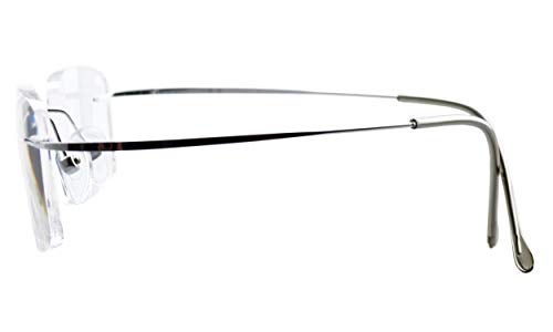 Eyekepper Titanium Rimless Reading Glasses Readers Men Women Silver + 1.75 - Image 3