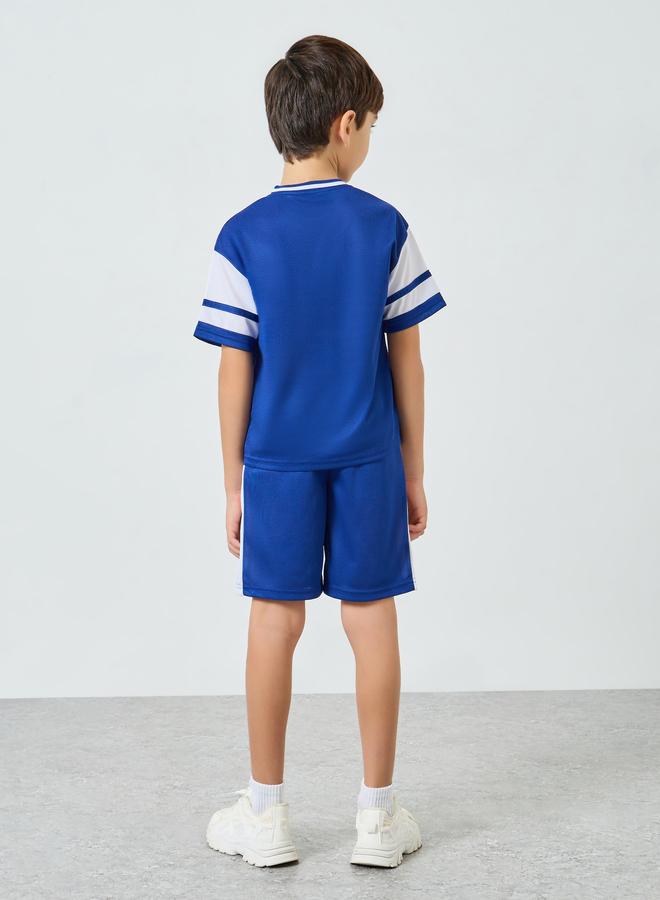 ستايلي مجموعة من شورت وتيشيرت جيرسيه كرة قدم للأولاد - Image 3