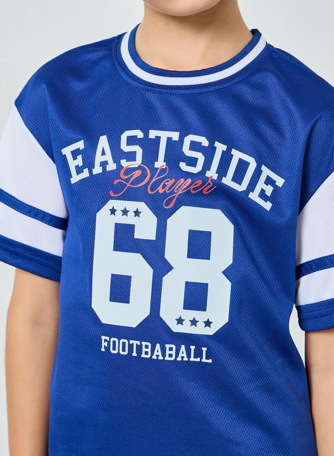 ستايلي مجموعة من شورت وتيشيرت جيرسيه كرة قدم للأولاد - Image 4