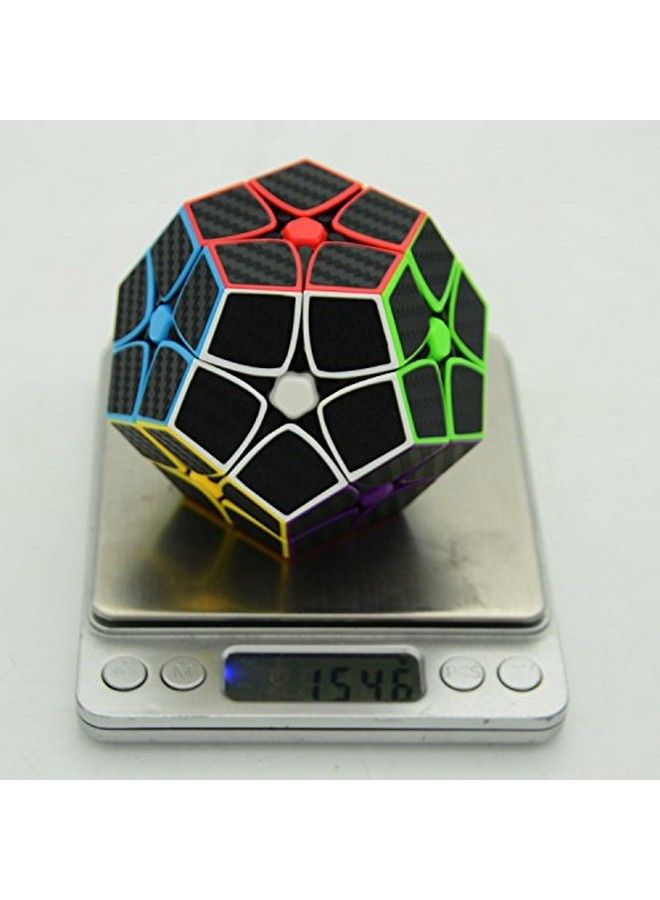 Phantom Carbon Fiber Sticker 2X2 Megaminx Stickerless Magic Cube Kilominx 2X2 With Black Sticker Speed Cube - Image 3