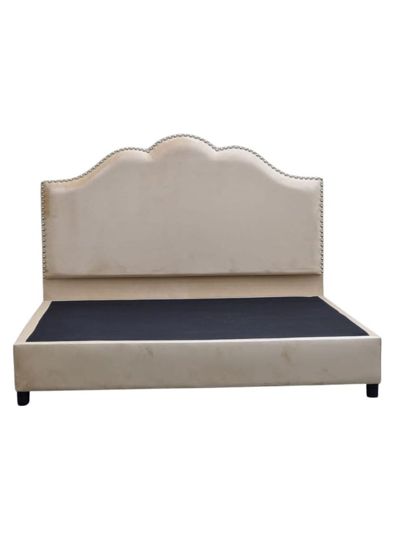 CAPITAL Bed of Luxury upholstered beige 200×180×23 cm  - Image 1