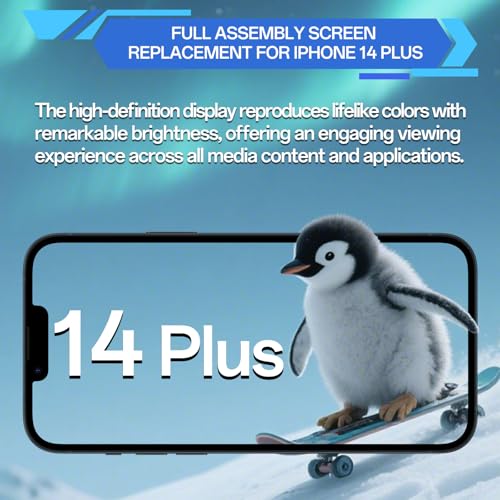 DGSCSMY for iPhone 14 Plus Screen Replacement 6.7" LCD Display Digitizer 3D Touch Waterproof Adhesive Sticker Full Assembly Repair Fix Tools Kit A2886 A2632 A2885 A2888 A2887 - Image 2