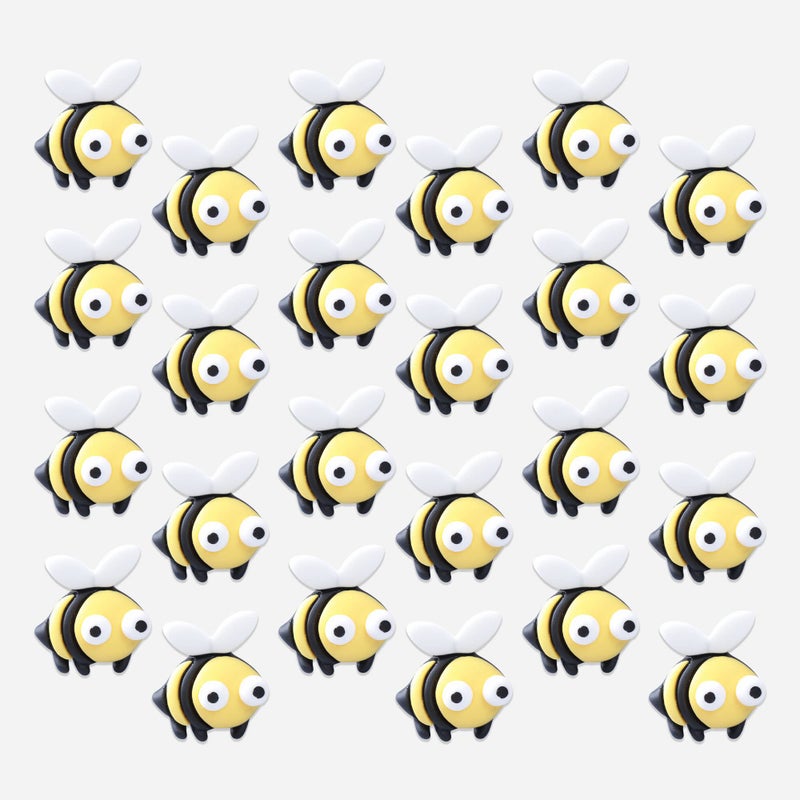 Ephlyn 24Pcs Bumble Bee Cupcake Toppers Little Figurine Bee Cupcake Picks Oh Babee Cake Decorations for Bee Theme Baby Shower Kids Boys Girls Birthday Party Decoration Supplies - Image 3