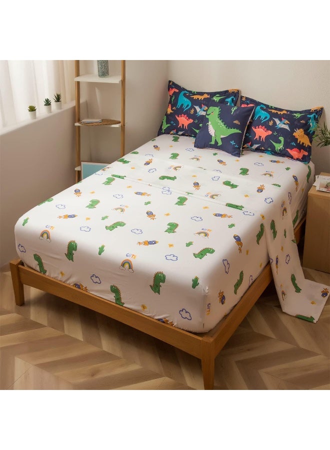 lishjekee Dinosaur Comforter Set Twin for Boys 6Pieces Dinosaur Bed in A Bag for Kids Jungle Dino Bedding Set Navy Blue T-Rex Dinosaur Comforter and Sheets Set Dino Bed Sets Home Decor  - Image 5