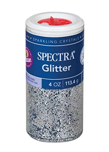 Spectra Arts Crafts Glitter Silver 4 oz 1 Jar - Image 1