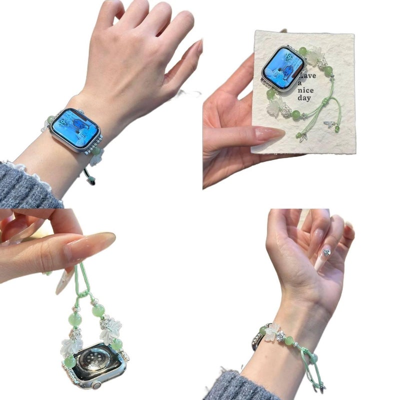 Adjustable 16.5 17cm Resin Bracelet Strap Smartwatch Band Compatible with Apple Watch with Fit Replacement Strap for Daily Wear - Image 2