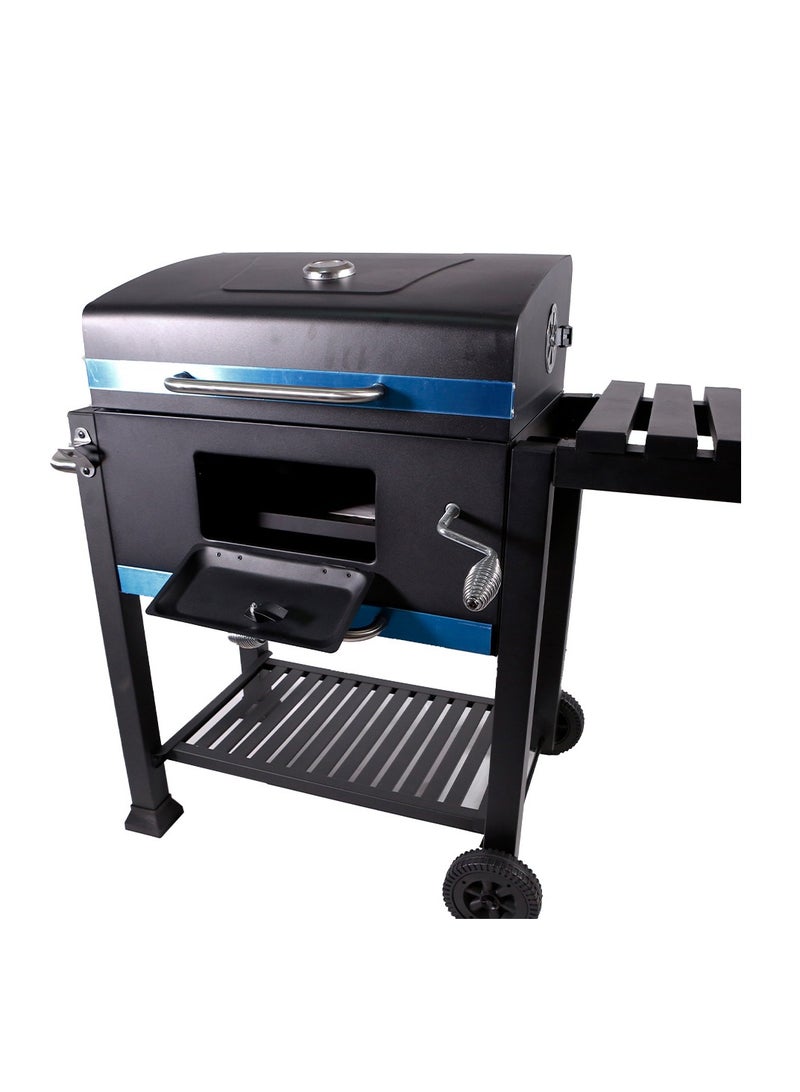 AFT Charcoal BBQ Garden Grill with Adjustable Shelf, 113 cm x 45.5 cm x 100 cm – Outdoor Cooking Grill for BBQ Parties & Backyard Gatherings. (Black) Arfan - Image 3