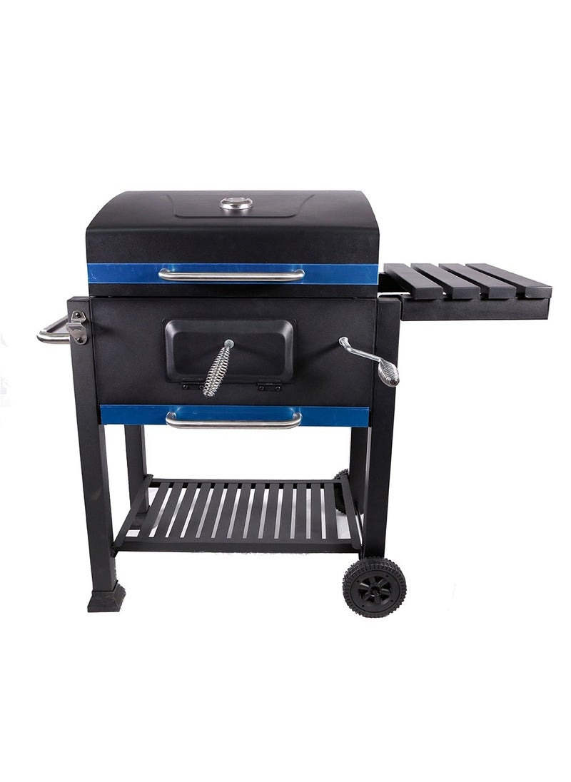 AFT Charcoal BBQ Garden Grill with Adjustable Shelf, 113 cm x 45.5 cm x 100 cm – Outdoor Cooking Grill for BBQ Parties & Backyard Gatherings. (Black) Arfan  - Image 3