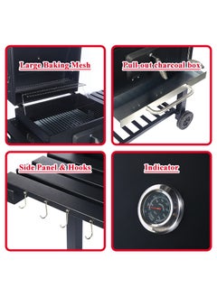 Charcoal BBQ Garden Grill with Adjustable Shelf, 113 cm x 45.5 cm x 100 cm – Outdoor Cooking Grill for BBQ Parties & Backyard Gatherings. (Black) Arfan - pzsku/Z69FD2425B2387370AE9BZ/45/_/1732982616/dc0d4cb5-47a6-4b4c-941b-6d400d84d80c