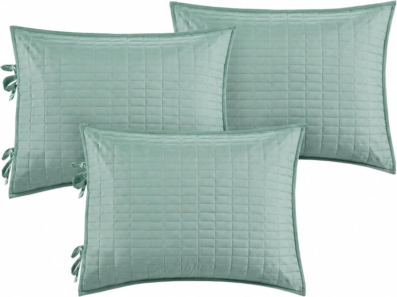 كومفورت سبيسيس غطاء سرير نهار Comfort Spaces - خياطة مزدوجة الجوانب فاخرة، فراش مريح لجميع الفصول مع تنورة سرير، وأغطية وسائد مطابقة، كيينا زبد البحر 75×39 بوصة، 5 قطع - Image 3
