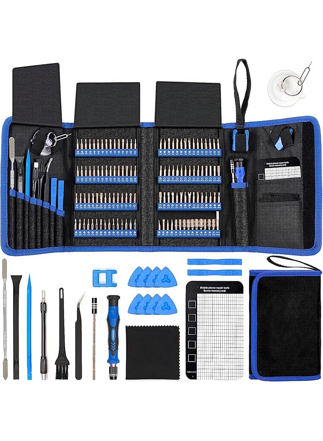 PROMASS Precision Screwdriver Sets 142-Piece Electronics Precision Screwdriver with 120 Bits Magnetic Repair Tool Kit for iPhone, MacBook, Computer, Laptop, PC, Tablet, PS4, Xbox, Nintendo, Game Console - Image 1