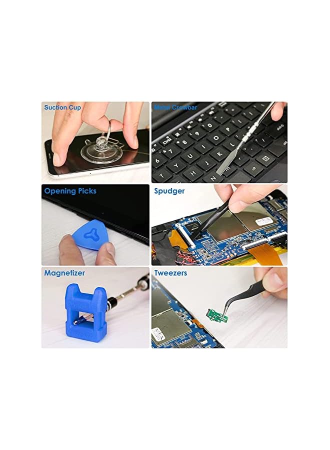 PROMASS Precision Screwdriver Sets 142-Piece Electronics Precision Screwdriver with 120 Bits Magnetic Repair Tool Kit for iPhone, MacBook, Computer, Laptop, PC, Tablet, PS4, Xbox, Nintendo, Game Console - Image 2