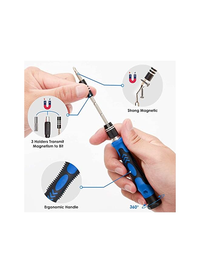 PROMASS Precision Screwdriver Sets 142-Piece Electronics Precision Screwdriver with 120 Bits Magnetic Repair Tool Kit for iPhone, MacBook, Computer, Laptop, PC, Tablet, PS4, Xbox, Nintendo, Game Console - Image 4