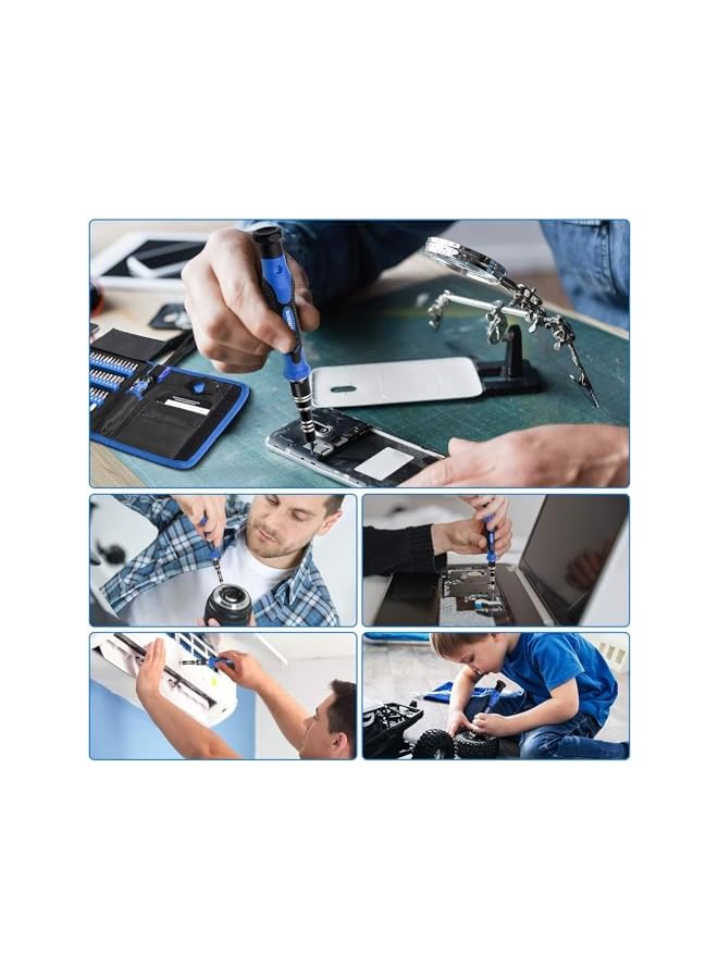 PROMASS Precision Screwdriver Sets 142-Piece Electronics Precision Screwdriver with 120 Bits Magnetic Repair Tool Kit for iPhone, MacBook, Computer, Laptop, PC, Tablet, PS4, Xbox, Nintendo, Game Console - Image 5