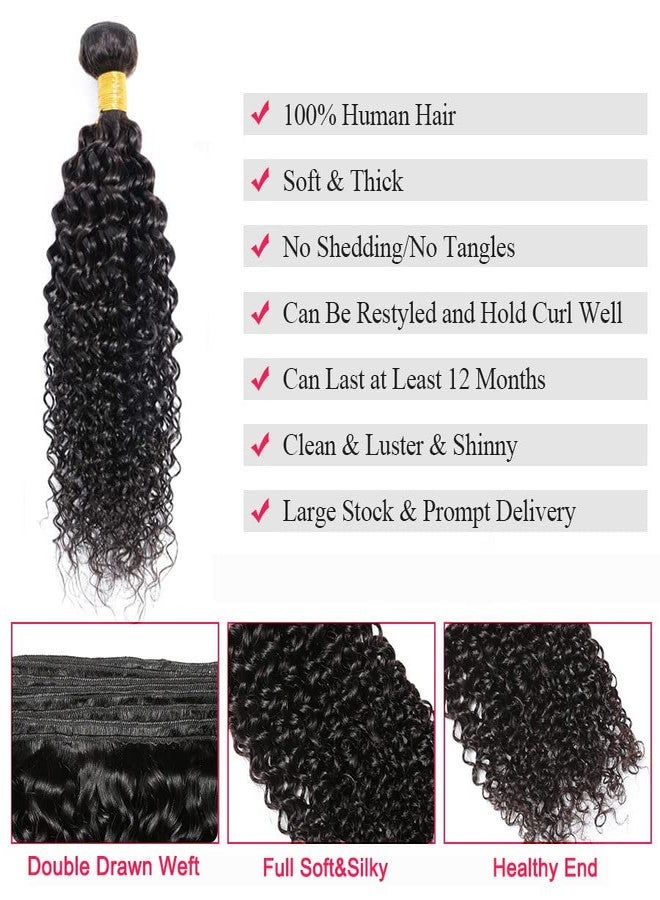 Jinhongze Kinky Curly Human Hair 8A Unprocessed Virgin Remy Kinky Curly 1 Bundle (100g) Natural Color (20") - Image 2