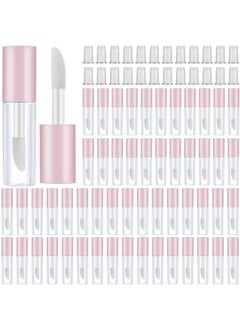 Patelai Patelai 100 Pieces 12 ml Clear Mini Lip Gloss Tube Refillable Empty Lip Balm Gloss Containers for DIY Makeup Pink 