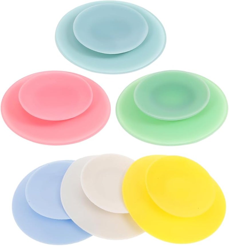 6Pcs Double Sided Silicone Suction Pads Non Slip Utensil Rest for Bowls and Plates - Image 2