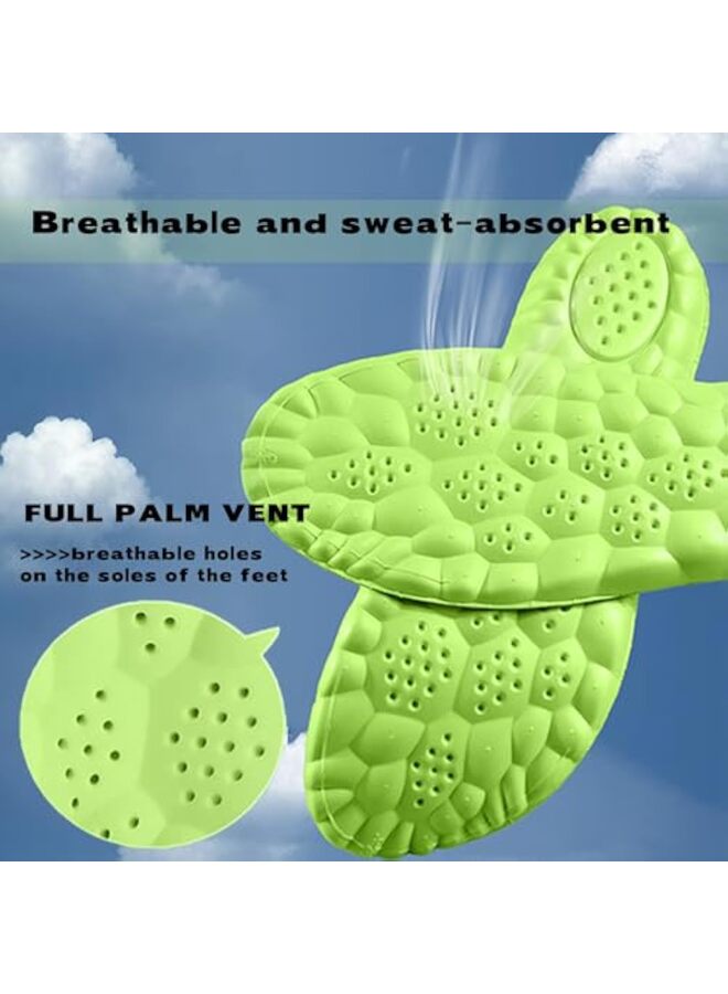2PCS Pickleball Insoles Pickleball Insoles for Men Women 4D Cloud Arch Support Insoles (Green 39-40CM) - Image 3