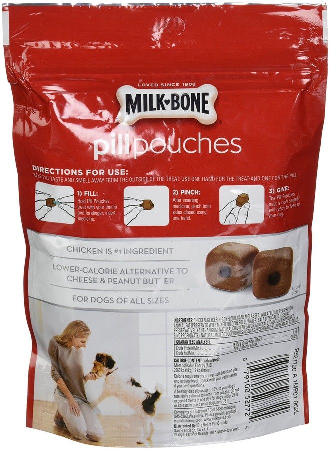MILK-BONE Milk Bone Pill Pouches With Real Chicken (Aprox. 25 pill pouches per bag)