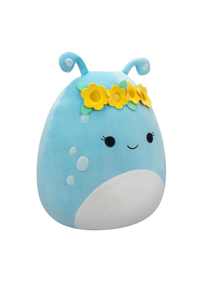 Squishmallows Large Plush 16 inch Natnat Pastel Blue Alien with Flower Crown Officially Licensed Kellytoy Plush Toy Colorful Soft Gift for Kids Girls & Boys Washable Squishy Stuff Toy Multicolor All Age  - Image 4