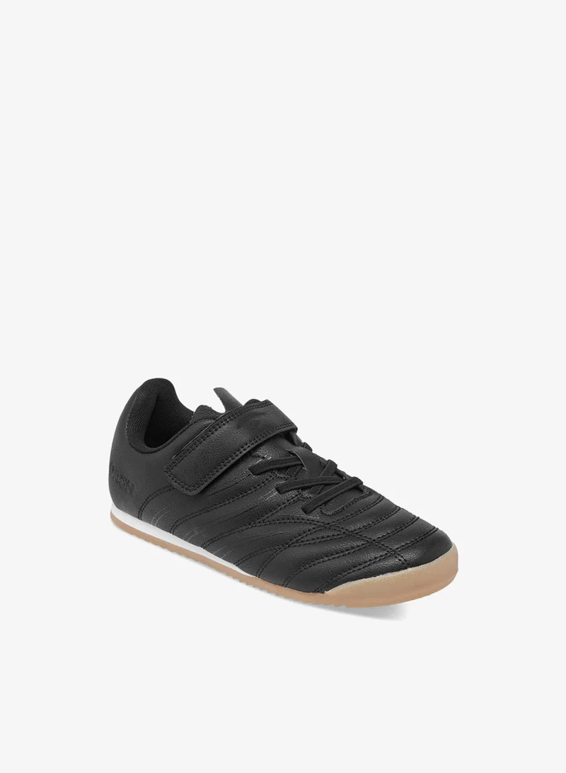 Dash Boys Solid Sports Shoes with Hook and Loop Closure