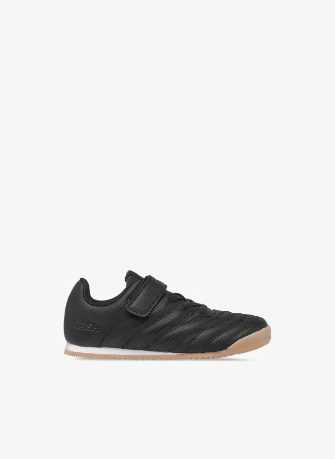 Dash Boys Solid Sports Shoes with Hook and Loop Closure