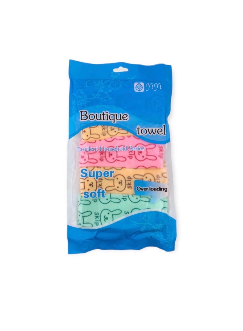 فوط مطبخ قطنية ناعمة لتنظيف سريع وفعّال من الألياف الدقيقة، 5 قطع - متعددة الألوان - Image 1