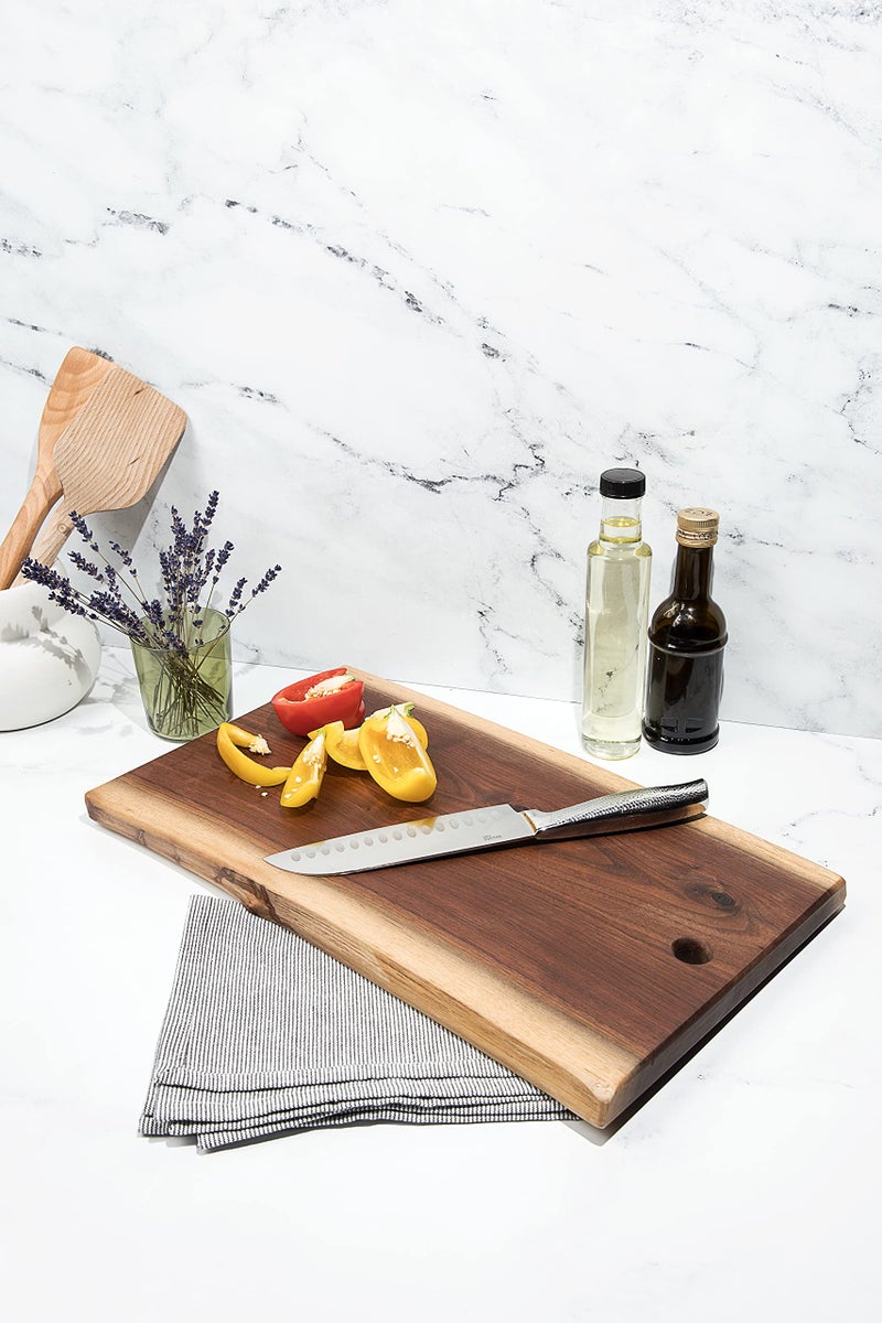 Arbor Down Live Edge Black Walnut, Charcuterie Board, American Amish Handmade, Each Cutting Board is Unique, X-Large Cutting Board 10" x 20" - Image 3