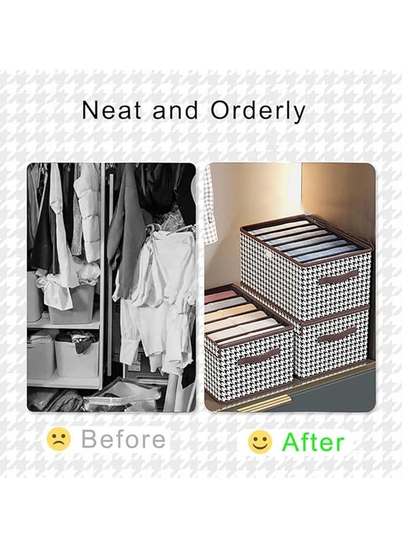 Pack Of 3 Foldable Fabric Storage Box with Steel Handle 44cm x 30cm x 20cm  - Image 4