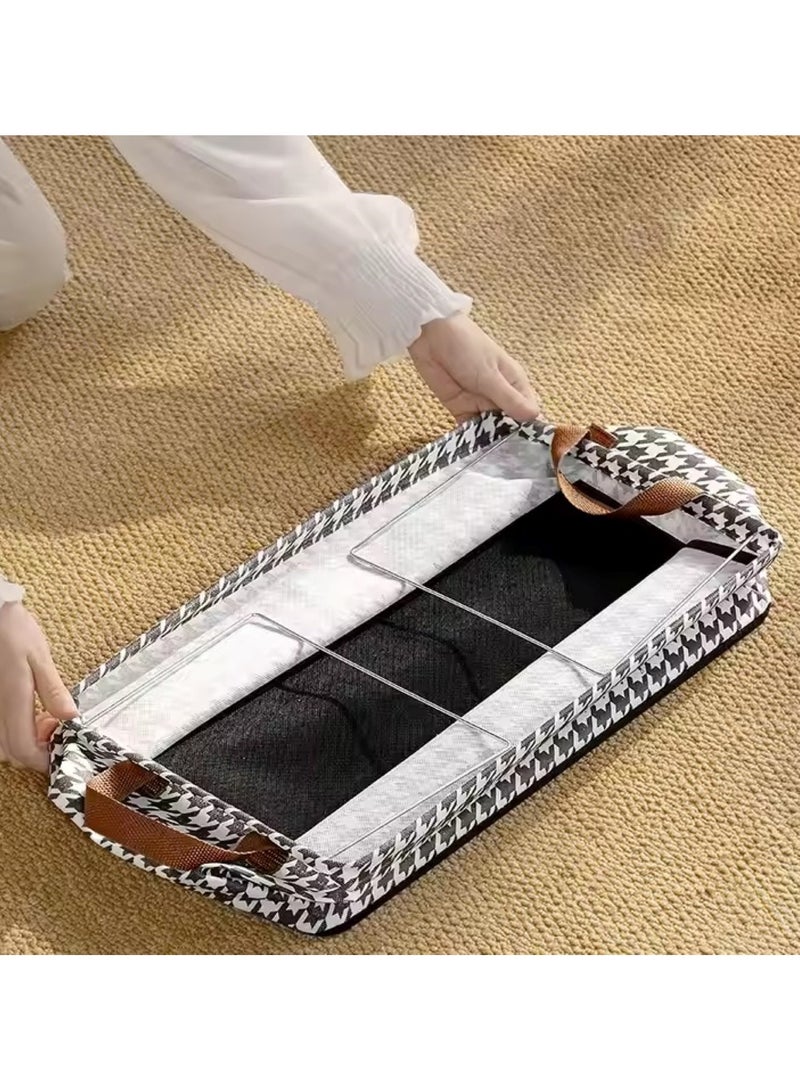 Pack Of 3 Foldable Fabric Storage Box with Steel Handle 44cm x 30cm x 20cm  - Image 2