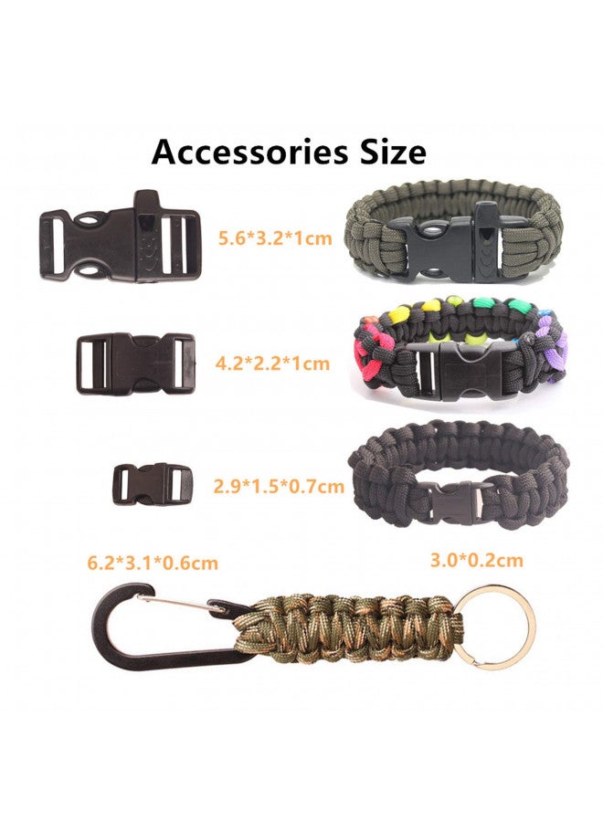 GeGeDa Paracord,Paracord 550 Combo Crafting Kits with 5 Types Buckles,20 Feet Each Paracord Rope (Light Rainbow Set 200feet) (A-Set) - Image 2