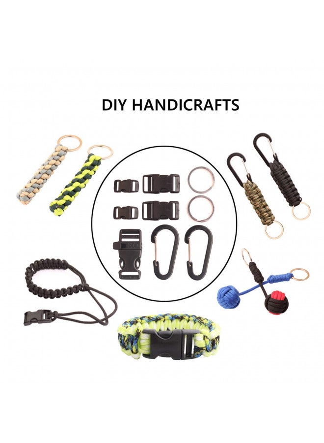 GeGeDa Paracord,Paracord 550 Combo Crafting Kits with 5 Types Buckles,20 Feet Each Paracord Rope (Light Rainbow Set 200feet) (A-Set) - Image 1