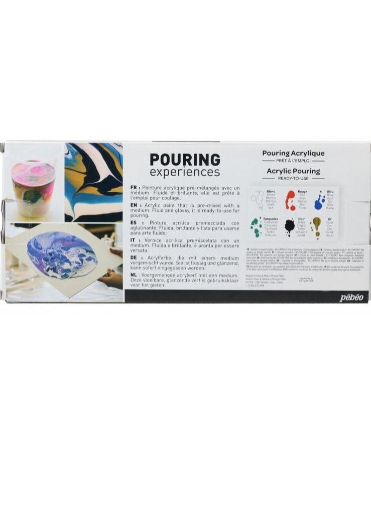 Pebeo Acrylic Pouring Paint Set 6 x 118 ml