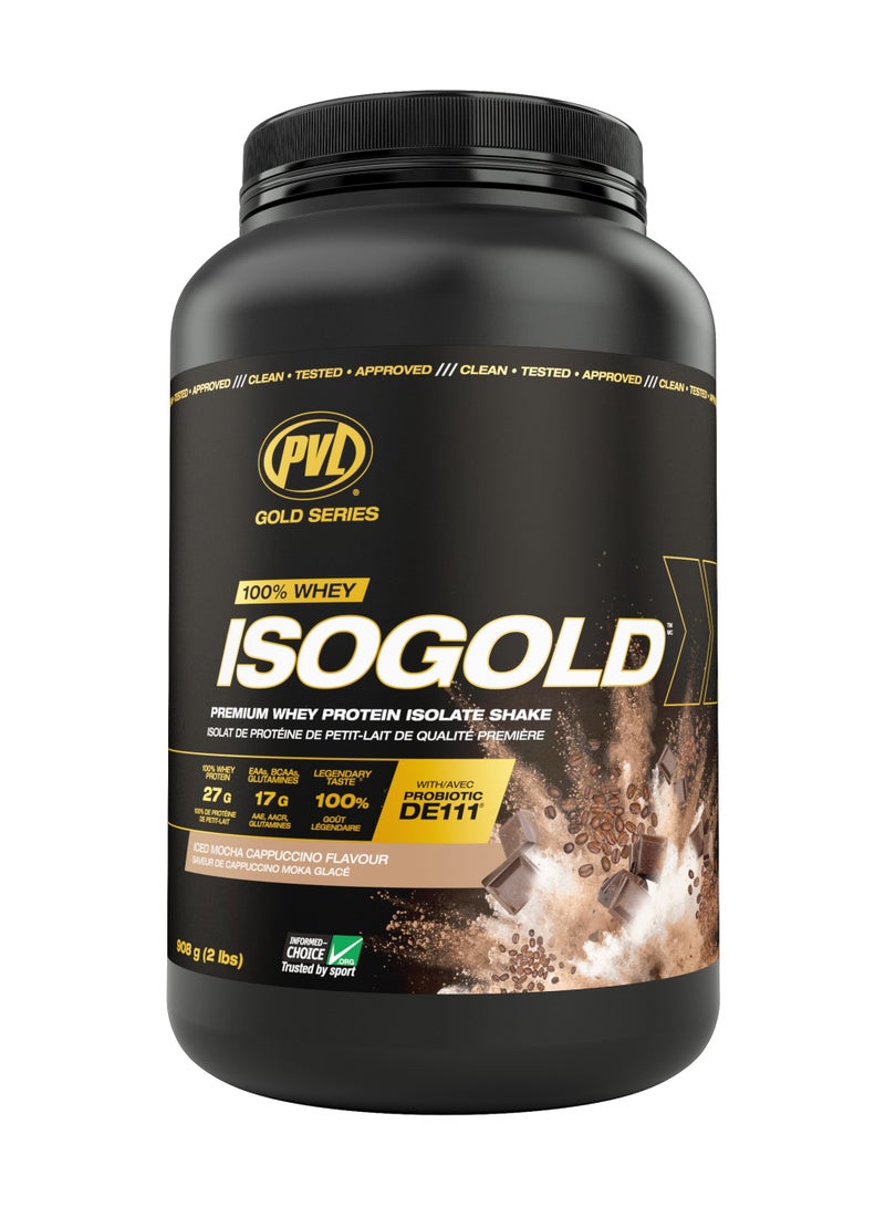 PVL Gold Series 100% WHEY ISOGOLD 908g (2lbs) - Iced Mocha Cappuccino