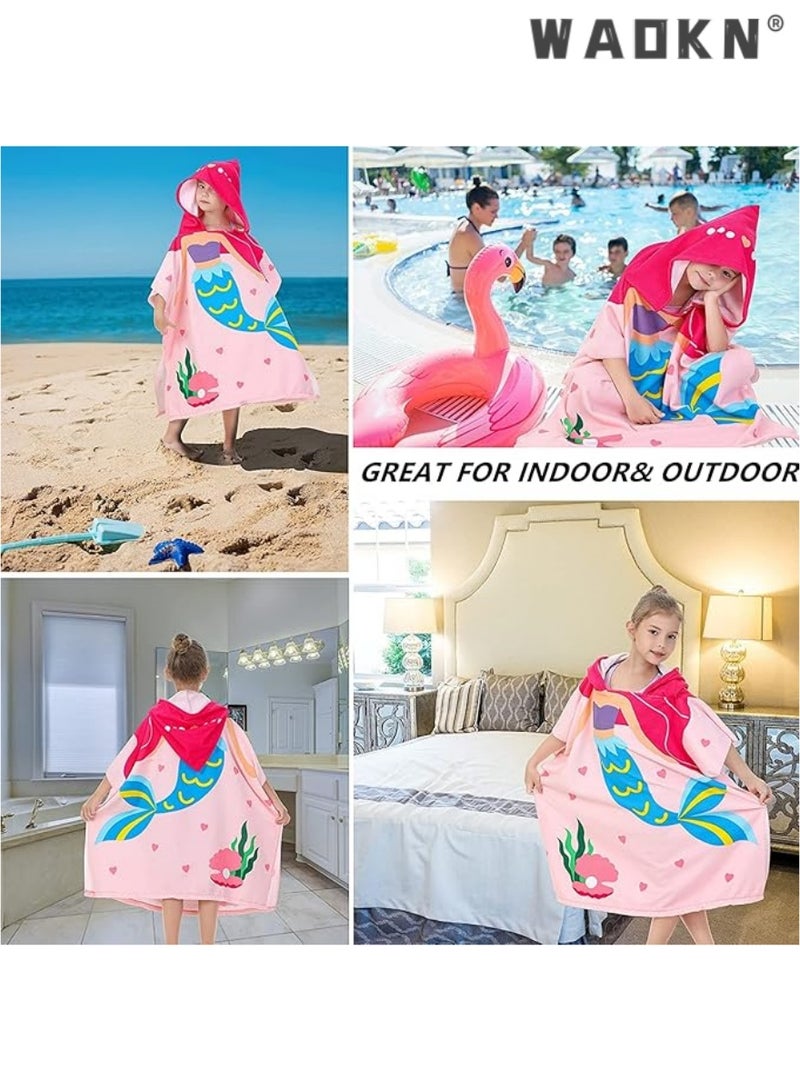 WAOKN Soft Microfiber Bath Towel for Toddlers Aged 1-6: Hooded Design for Added Comfort, Super Absorbent & Ultra-Gentle on Sensitive Skin, Perfect Companion for Swimming, Beach Trips, Water Play Activities, and Post-Bath Warmth (1Pcs)  - Image 5