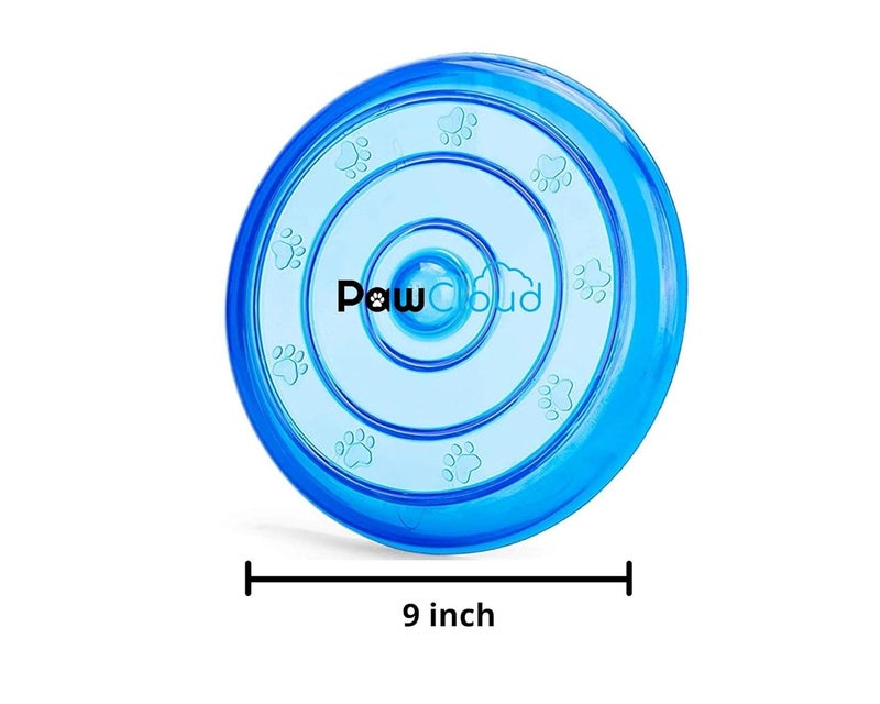 PawCloud Rubber Flyer Dog Toy, Dog Frisbee Fetch Toy, 9 inch - Large, Color May Vary - Image 2