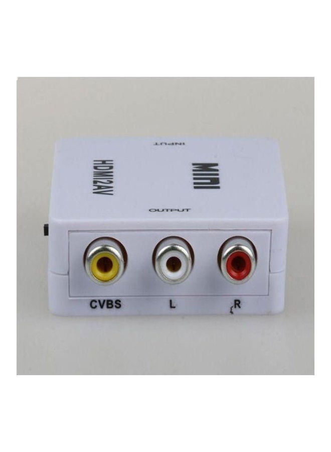 JAJEEK Mini HD Video Converter Box HDMI To AV CVBS LR Video Adapter 1080P HDMI2AV White - Image 3