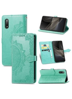 Case Cover For For Sony Xperia Ace II Mandala Flower Embossed Horizontal Flip Leather Case with Bracket / Card Slot / Wallet / Lanyard(Green)