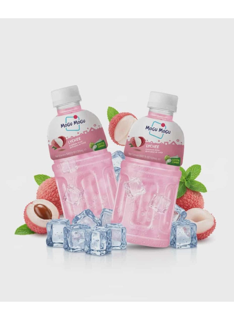 موجو موجو مشروب موجو موجو بنكهة الليتشي مع قطع نتا دي كوكو، عبوة من 2 قطع، 320 مل - Image 3